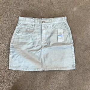 DKNY Shimmering Silver Mini Skirt